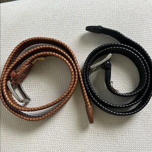Tommy Bahama Brown and Black Braided Belts